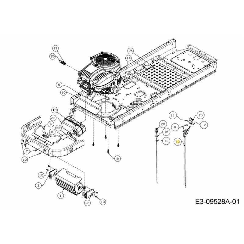 Gaszug 23" 746-05264 ORIGINAL MTD