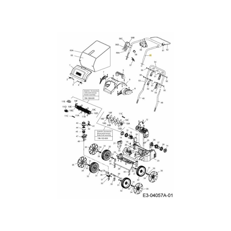 MANIGLIA SUPERIORE CON IMPUGNATURA MORBIDA 749-05178 ORIGINALE MTD