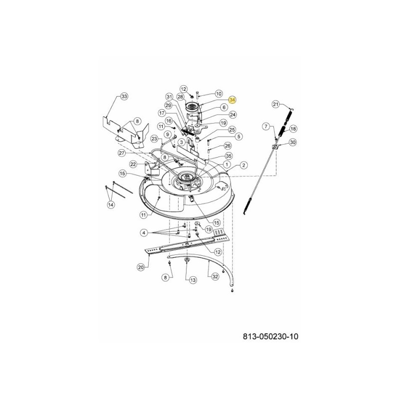 Abdeckung Umlenkrolle 783-08224637 Original MTD