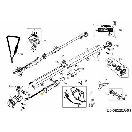THROTTLE GRIP CPL. 092.63.766 ORIGINAL MTD | Newgardenstore.eu