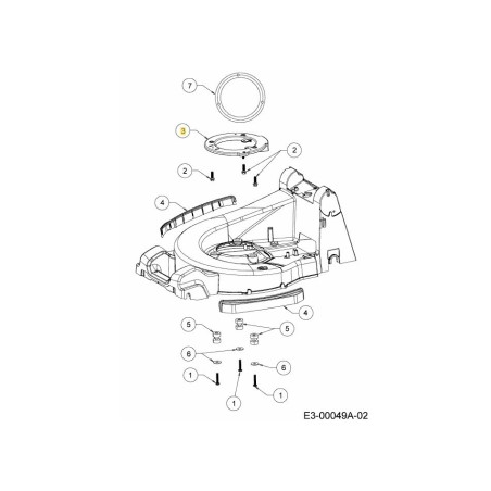 Tondeuse à anneaux 719-05364637 d'origine MTD | Newgardenstore.eu