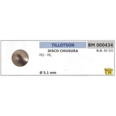 Disc closure TILLOTSON chainsaw HU - HL external Ø 5.1 mm (80-332