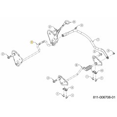 Hinterachse 7x11 53 cm 611-05028B Original MTD