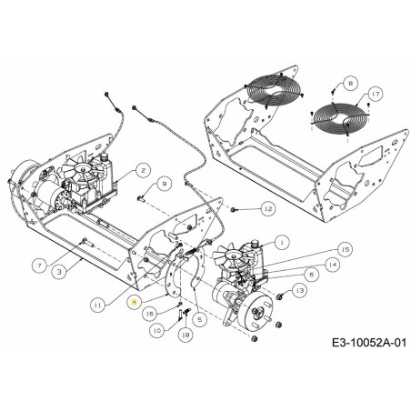 SOPORTE DE RESORTE DE FRENO 703-09657A-S ORIGINAL MTD | Newgardenstore.eu