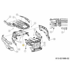 Rahmen-Plenum/Motorhaube T-Stil 731-26194 Original MTD