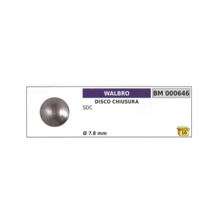 Disco chiusura WALBRO motosega SDC Ø 7,8 mm 000646 | Newgardenstore.eu