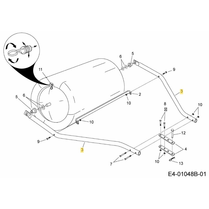 GANCIO A TUBO AF-46837 ORIGINALE MTD