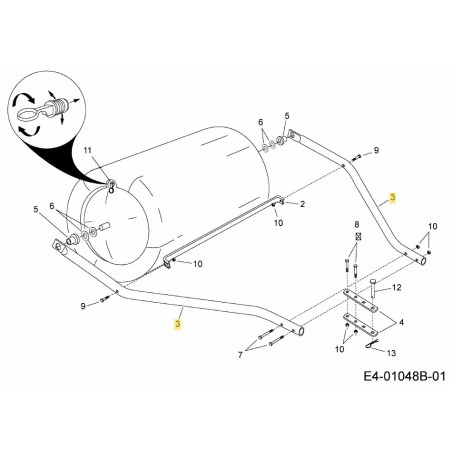 GANCIO A TUBO AF-46837 ORIGINALE MTD | Newgardenstore.eu