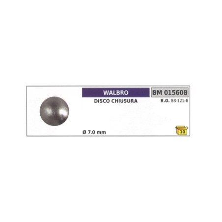 Disco chiusura WALBRO Ø 7,0 mm 88-121-8 | Newgardenstore.eu