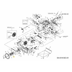 COUVERCLE, ROULEMENT 741-0163A MONTÉ D'ORIGINE