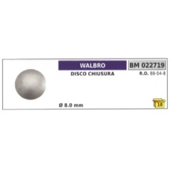 Disco chiusura WALBRO Ø 8,0 mm 88-54-8 | Newgardenstore.eu