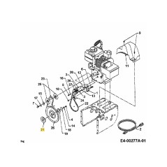 Adaptateur pour poulie 748-0360 d'origine MTD