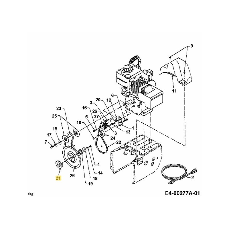 Adapter für Riemenscheibe 748-0360 Original MTD Adapter für Riemenscheibe 748-0360 Original MTD