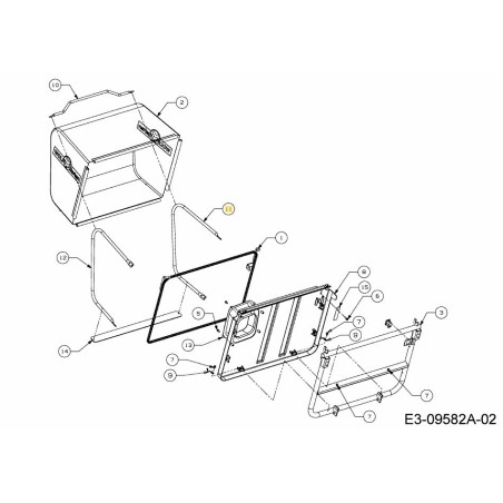 TUBE BAG FRAME LH 749-05000637 ORIGINAL MTD | Newgardenstore.eu