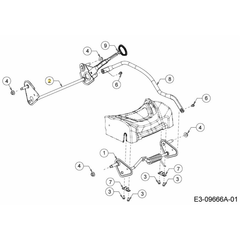 EJE TRASERO 611-05023B ORIGINAL MTD