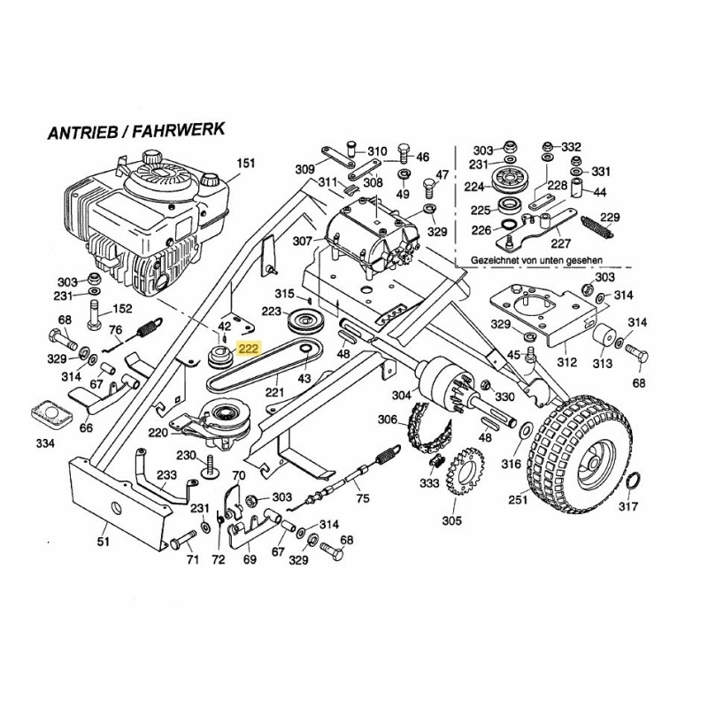 PULEGGIA MOTORE (SOLO SV4 E SV4M) 6150172 ORIGINALE MTD