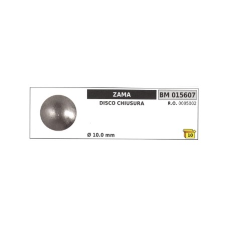 ZAMA closing disc Ø 10.0 mm 0005002 | Newgardenstore.eu