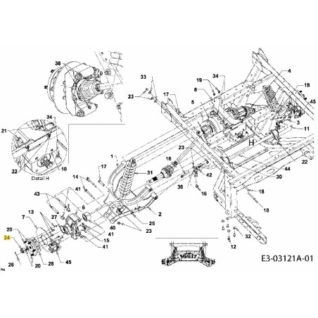 TUERCA: HEXAGONAL: M22x1.5: CL6 712-04109 ORIGINAL MTD | Newgardenstore.eu