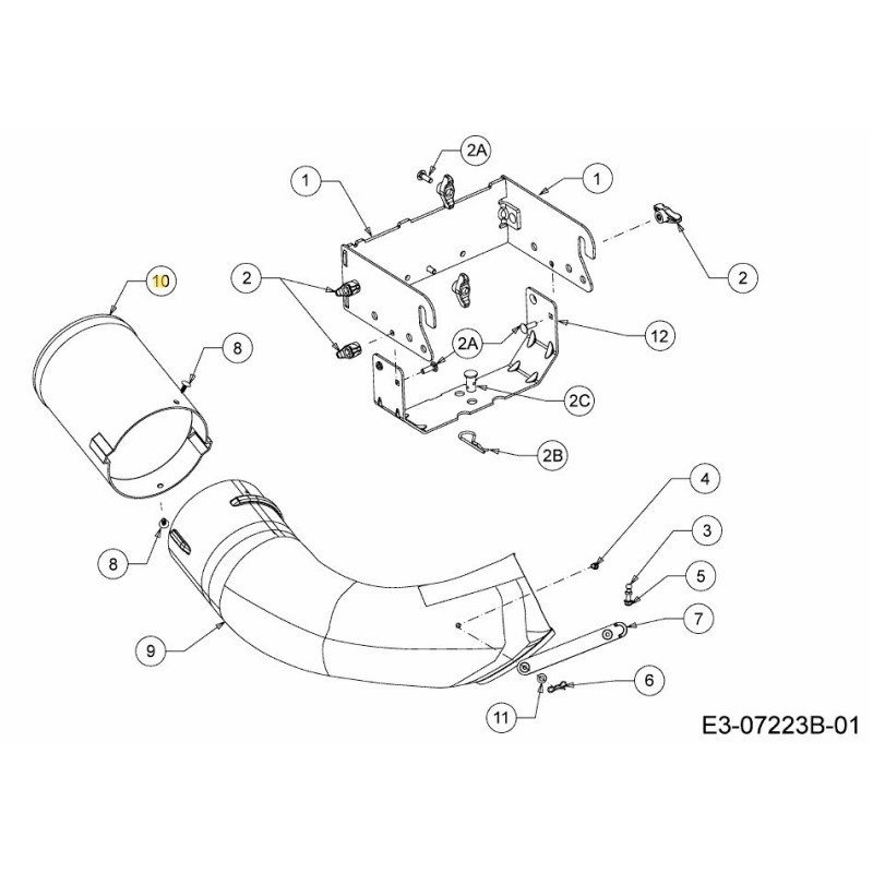 Estensione del tubo dello scivolo 731-06610 ORIGINALE MTD Estensione del tubo dello scivolo 731-06610 ORIGINALE MTD
