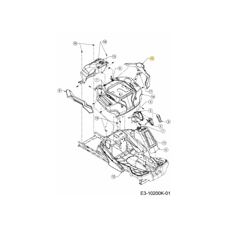 TRIM FENDER LH 731-13483A ORIGINAL MTD