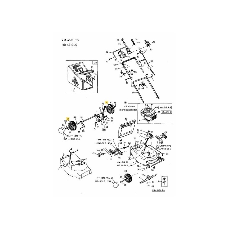 WHL COMPL 8x2 LINK BLK BB 734-1978 ORIGINALE MTD