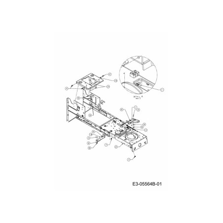 BRKT FRM SEAT LT-5 783-04548D-S ORIGINALE MTD | Newgardenstore.eu