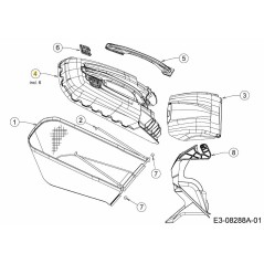 BOLSA PARA CÉSPED CON TECHO RÍGIDO 631-05060 ORIGINAL MTD | Newgardenstore.eu