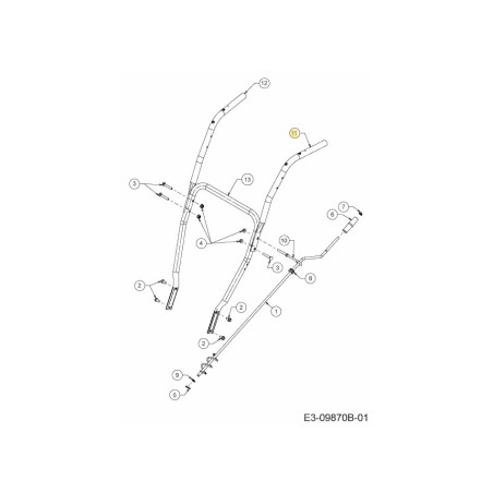 TUBO DE COLUMNA IZQUIERDO 749-07874637 ORIGINAL MTD | Newgardenstore.eu