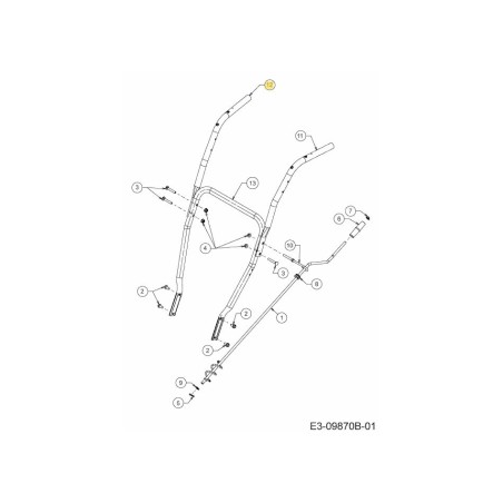 TUBO DE COLUMNA DERECHO 749-07875637 ORIGINAL MTD | Newgardenstore.eu