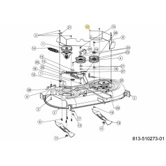 HALTERUNG:ABDECKUNG:UNTERSEITE:LINKS:42" 783-09712637 ORIGINAL MTD