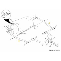 TUBE HANDLE STRAIGHT AF-46841 ORIGINAL MTD | Newgardenstore.eu