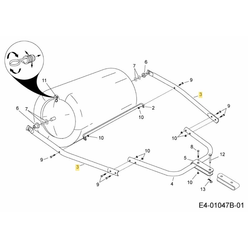 TUBE HANDLE STRAIGHT AF-46841 ORIGINAL MTD