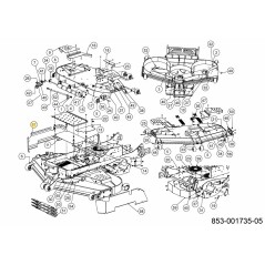 PANEL DERECHO DE CUBIERTA 72" 764-05521 ORIGINAL MTD