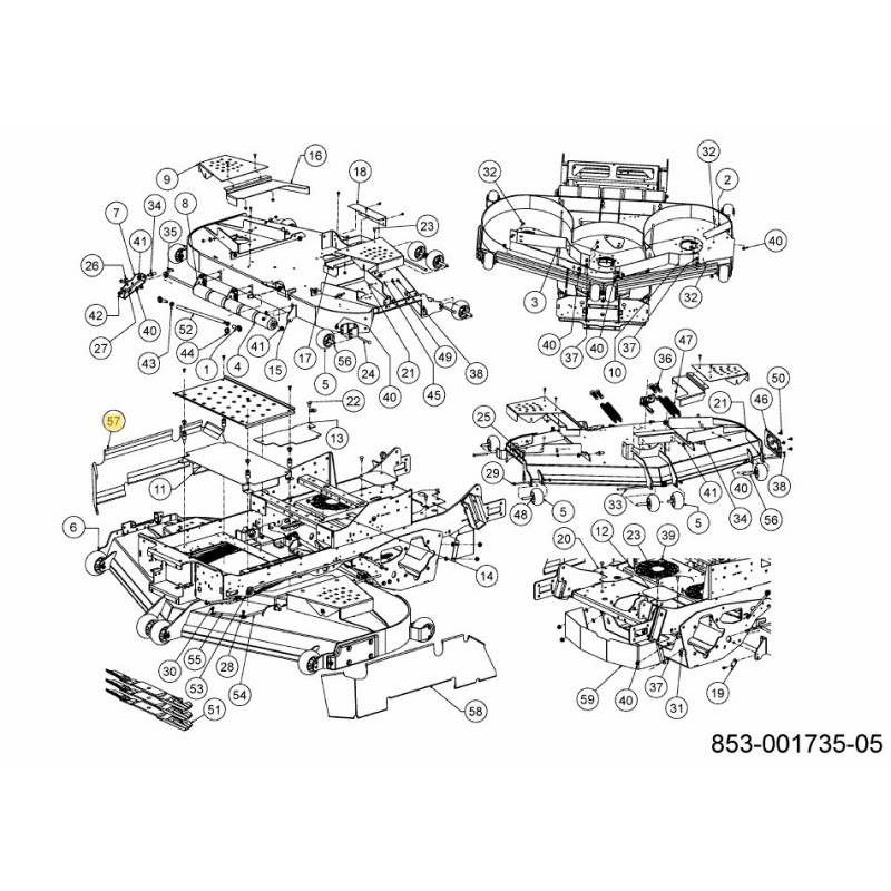 PANEL RH DECK 72" 764-05521 ORIGINAL MTD