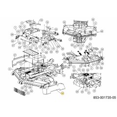PANNEAU GAUCHE 72" 764-05523 ORIGINAL MTD