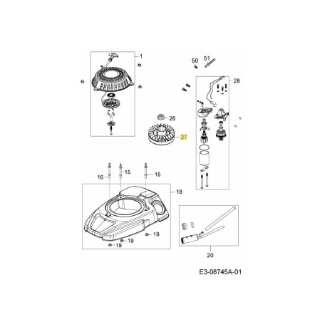 VOLANTE 751-14722 ORIGINAL MTD | Newgardenstore.eu
