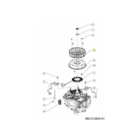 VOLANT MOTEUR 751-21449 ORIGINAL MTD | Newgardenstore.eu