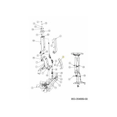 ABDECKUNG UNTERE SÄULE 703-28089-CY ORIGINAL MONTAGE | Newgardenstore.eu