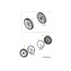 WHEEL 8x1.8 734-04581 ORIGINAL MTD | Newgardenstore.eu
