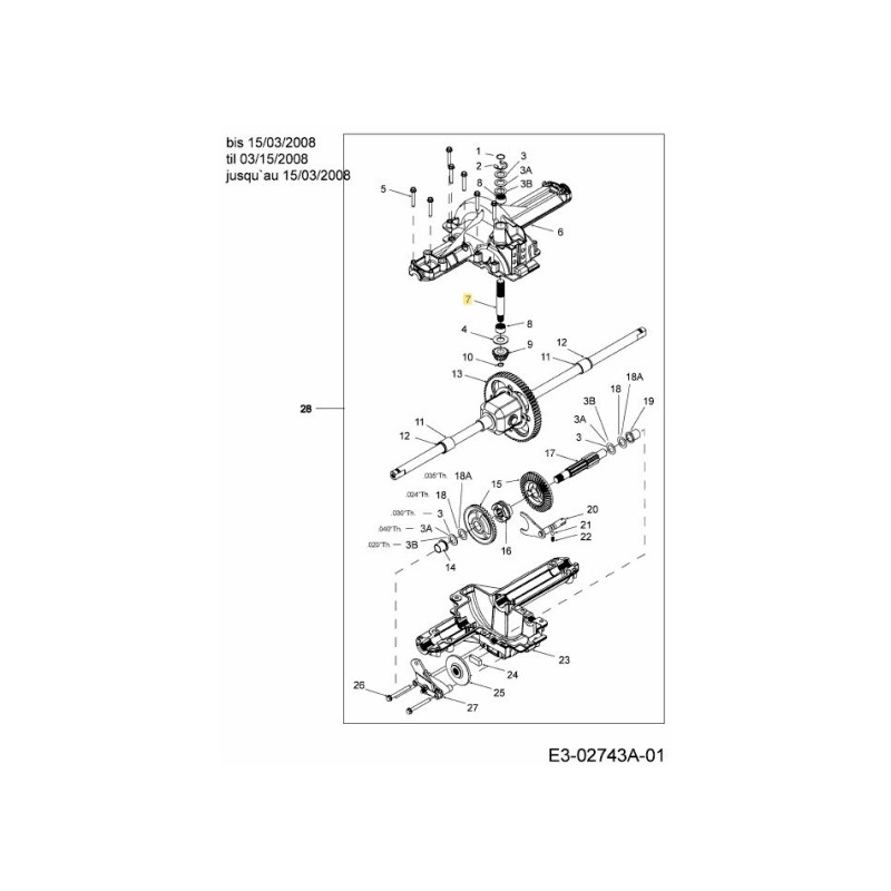 ALBERO DI INGRESSO 711-1109 ORIGINALE MTD