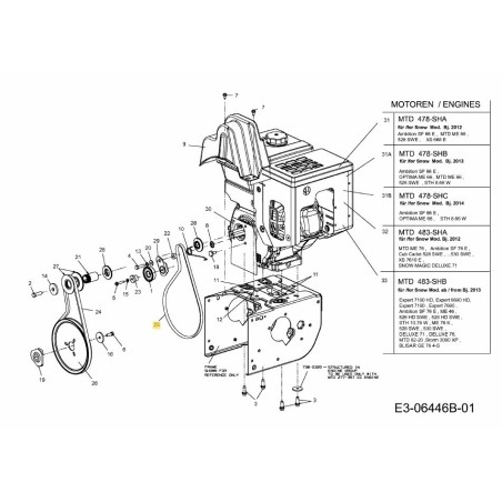 BELT:V TYPE:3/8 X 35.68" 754-04201A ORIGINAL MTD | Newgardenstore.eu