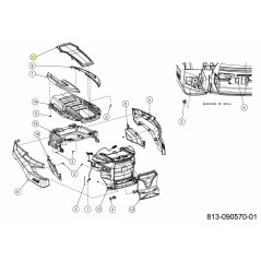 PANEL HOOD TOP 731-25812 ORIGINAL MTD | Newgardenstore.eu
