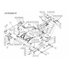 Biellette de levage de plateau (plateau de 60 po) 01008453 d'origine MTD