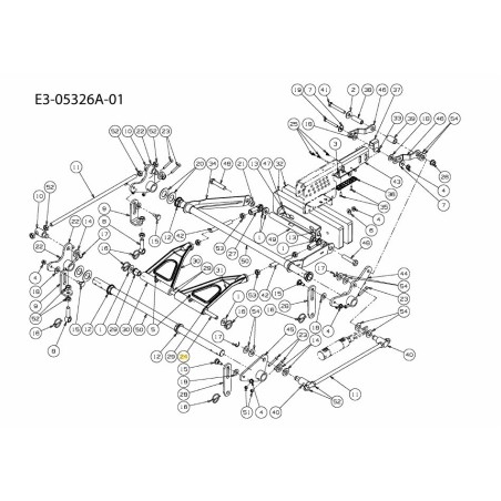 ASTA DI COLLEGAMENTO DI SOLLEVAMENTO DEL PONTE (PONTE DA 60") 01008453 ORIGINALE MTD | Newgardenstore.eu