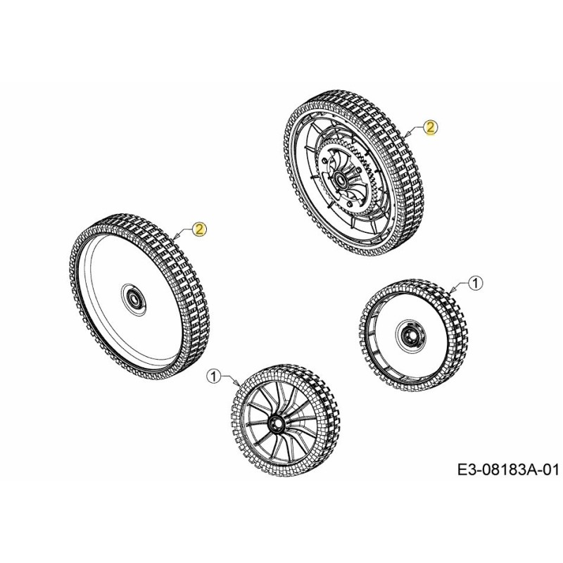 RUEDA COMPLETA DE 11" RWD PREM BB 634-05029 ORIGINAL MTD