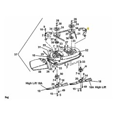 COPERCHIO ASSY CINGHIA LH 32" 683-0113637 ORIGINALE MTD | Newgardenstore.eu