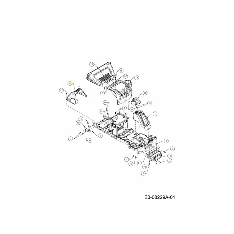 Abdeckung BRIGGS 190CC MINI RIDER 731-09318 ORIGINAL MTD