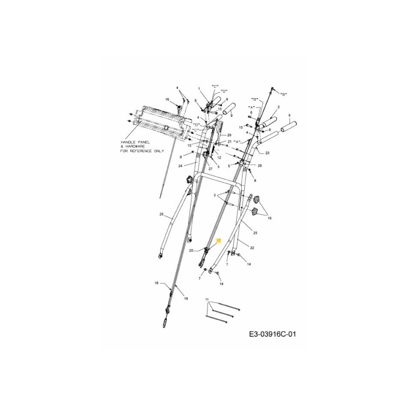 CÂBLE DE TRANSMISSION 746-05149 D'ORIGINE MTD