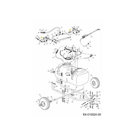 BARRE, FLÈCHE AF-24122 ORIGINAL MTD | Newgardenstore.eu