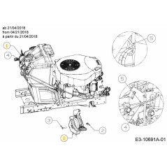 Gaszug: 43,5 x 0,75: EU 646-00033 Original MTD